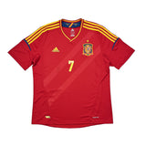 2011/12 SPAIN DAVID VILLA #7 HOME SHIRT (XL) ADIDAS