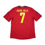 2011/12 SPAIN DAVID VILLA #7 HOME SHIRT (XL) ADIDAS