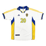 2000/02 SWEDEN LARSSON #20 AWAY SHIRT (M) ADIDAS