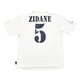 2002/03 REAL MADRID ZIDANE #5 *CENTENARY* HOME SHIRT (L) ADIDAS