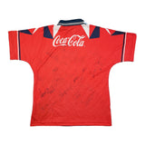 1995/96 TIBURONES VERACRUZ *SQUAD SIGNED* HOME SHIRT (M) UMBRO