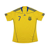 2010/12 UKRAINE SHEVCHENKO #7 HOME SHIRT (M) ADIDAS