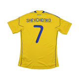 2010/12 UKRAINE SHEVCHENKO #7 HOME SHIRT (M) ADIDAS
