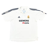 2002/03 REAL MADRID MORIENTES #9 *MATCH PREPARED VS MANCHESTER UNITED* C/L CENTENARY HOME SHIRT (L) ADIDAS
