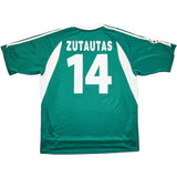 2003/04 PANATHINAIKOS ZUTAUTAS #14 *MATCH WORN VS MANCHESTER UNITED* HOME SHIRT (XL) ADIDAS