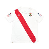 2010/11 SOUTHAMPTON SCHNEIDERLIN #4 *MATCH WORN VS MANCHESTER UNITED* 125 YEAR HOME SHIRT (L) UMBRO