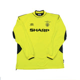 1999/00 MANCHESTER UNITED BOSNICH #1 *MATCH WORN VS NECAXA* GK SHIRT (XXL) UMBRO