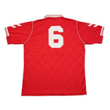 1992/93 BENFICA #6 *MATCH WORN EUSEBIO TESTIMONIAL VS MANCHESTER UNITED* HOME SHIRT (XL) HUMMEL