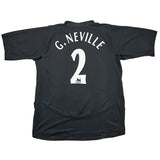 2003/05 MANCHESTER UNITED G.NEVILLE #2 AWAY SHIRT (XL) NIKE