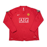 2007/08 MANCHESTER UNITED FABIO #21 L/S HOME SHIRT (XXL) NIKE