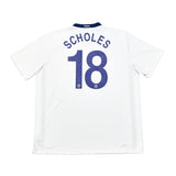 2008/09 MANCHESTER UNITED SCHOLES #18 AWAY SHIRT (XXL) NIKE