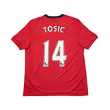 2009/10 MANCHESTER UNITED TOSIC #14 HOME SHIRT (L) NIKE