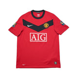 2009/10 MANCHESTER UNITED HARGREAVES #4 HOME SHIRT (M) NIKE