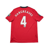 2009/10 MANCHESTER UNITED HARGREAVES #4 HOME SHIRT (M) NIKE