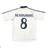 1999/00 REAL MADRID MCMANAMAN #8 HOME SHIRT (M) ADIDAS