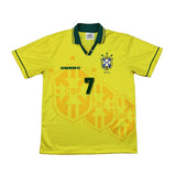1994 BRAZIL BEBETO #7 HOME SHIRT (M) UMBRO