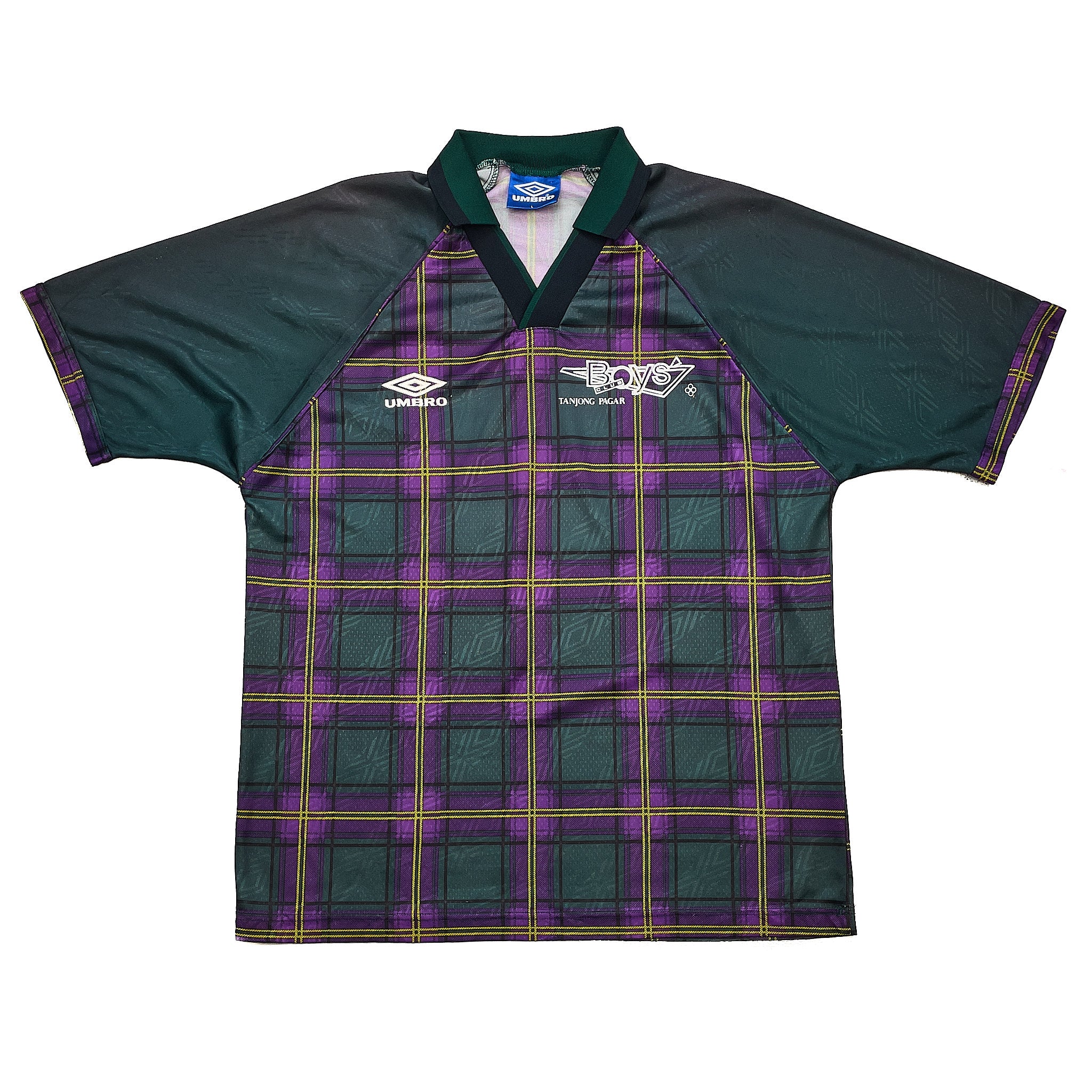 1995 96 Tanjong Pajar Club #3 Tartan Shirt