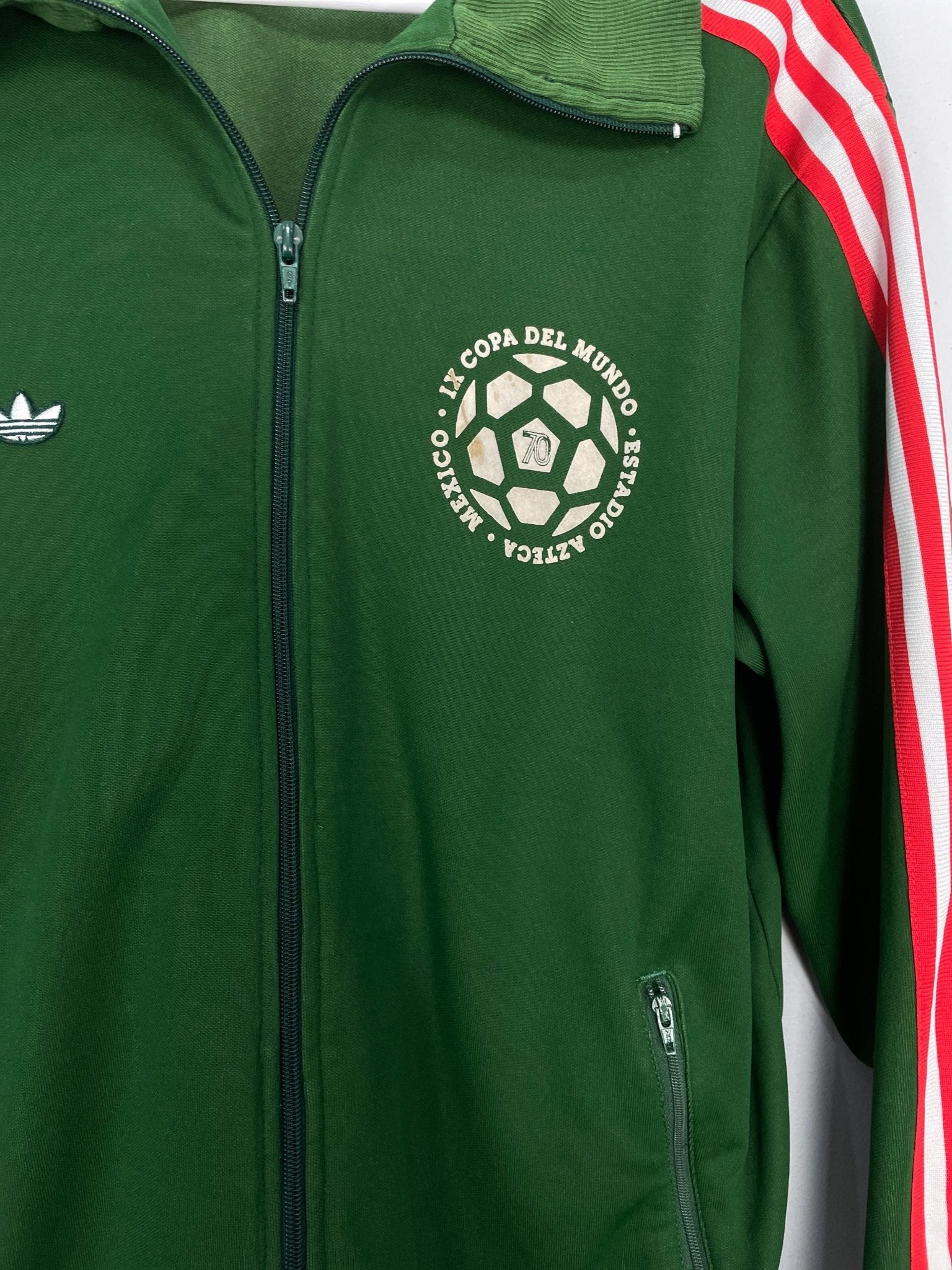 Shop 1970 MEXICO *ADIDAS ORIGINALS* TRACK JACKET (L), classic football shirts, vintage football shirts & retro soccer jerseys at Cult Kits