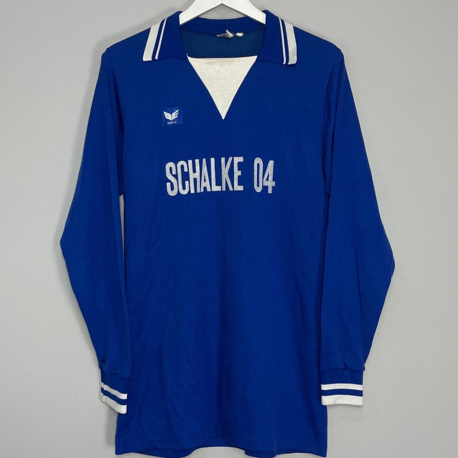 Shop 1977/78 SCHALKE L/S HOME SHIRT (L) ERIMA, classic football shirts, vintage football shirts & retro soccer jerseys at Cult Kits
