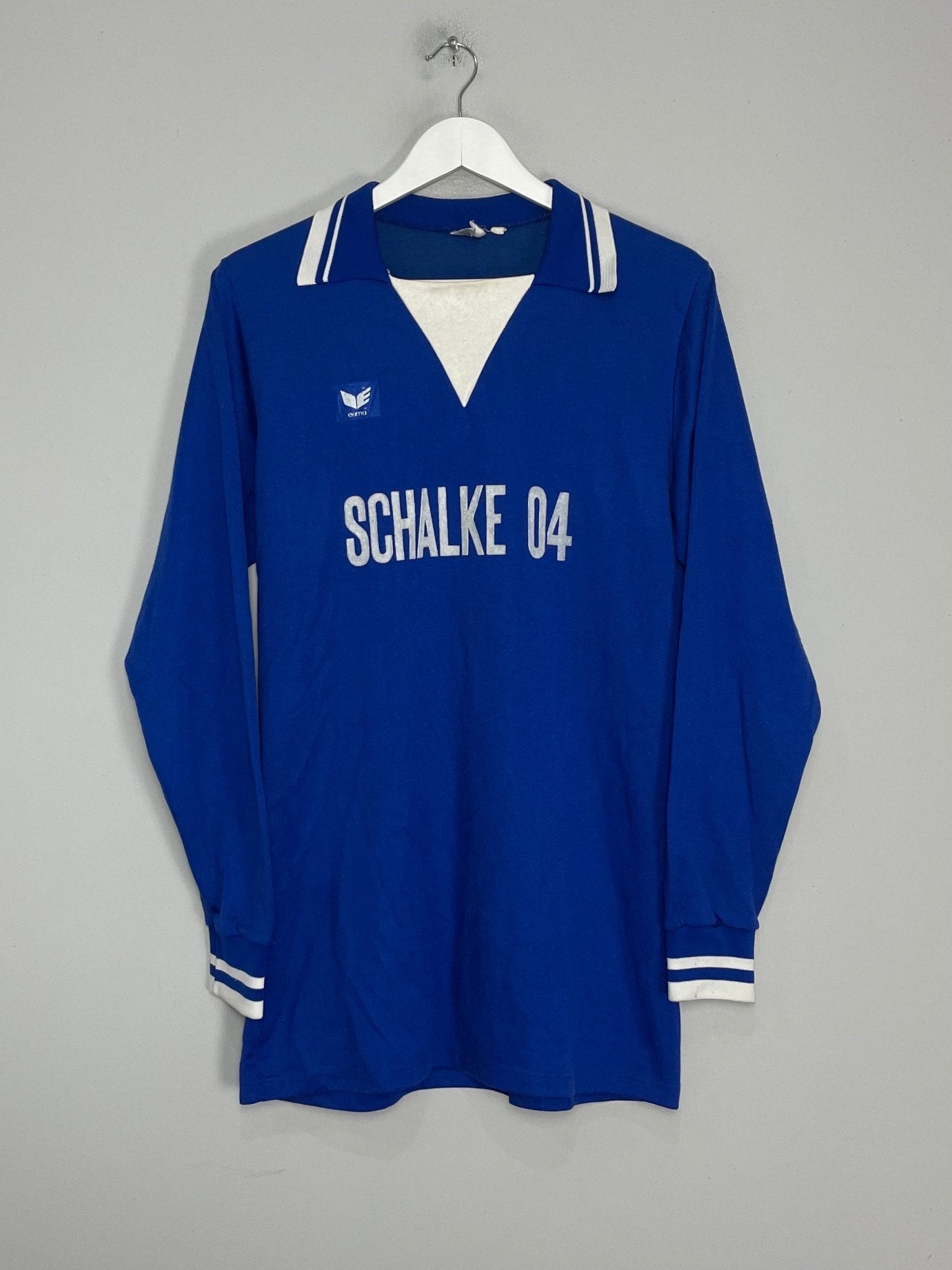 Shop 1977/78 SCHALKE L/S HOME SHIRT (L) ERIMA, classic football shirts, vintage football shirts & retro soccer jerseys at Cult Kits