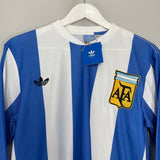 Shop 1978 ARGENTINA *BNWT* L/S HOME SHIRT (M) ADIDAS ORIGINALS, classic football shirts, vintage football shirts & retro soccer jerseys at Cult Kits