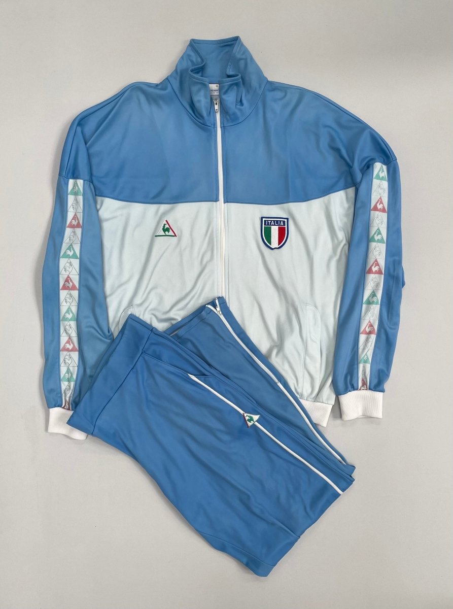 1979/80 ITALY FULL TRACKSUIT (XL) LE COQ SPORTIF - Cult Kits - XL - Buy Vintage Football Shirts, Authentic Retro Football Shirts For Sale, Classic Football Shirts & Soccer Jersey