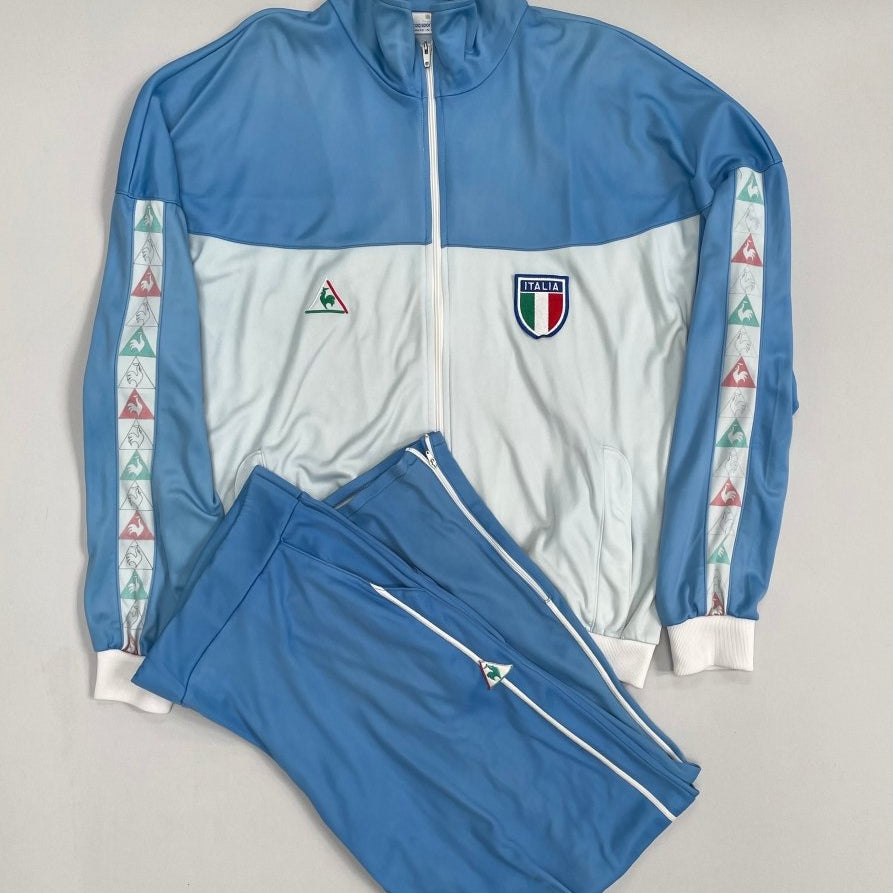 1979/80 ITALY FULL TRACKSUIT (XL) LE COQ SPORTIF - Cult Kits - XL - Buy Vintage Football Shirts, Authentic Retro Football Shirts For Sale, Classic Football Shirts & Soccer Jersey