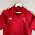 Shop 1981 SPAIN #6 *PLAYER ISSUE* HOME SHIRT (L) ADIDAS, classic football shirts, vintage football shirts & retro soccer jerseys at Cult Kits