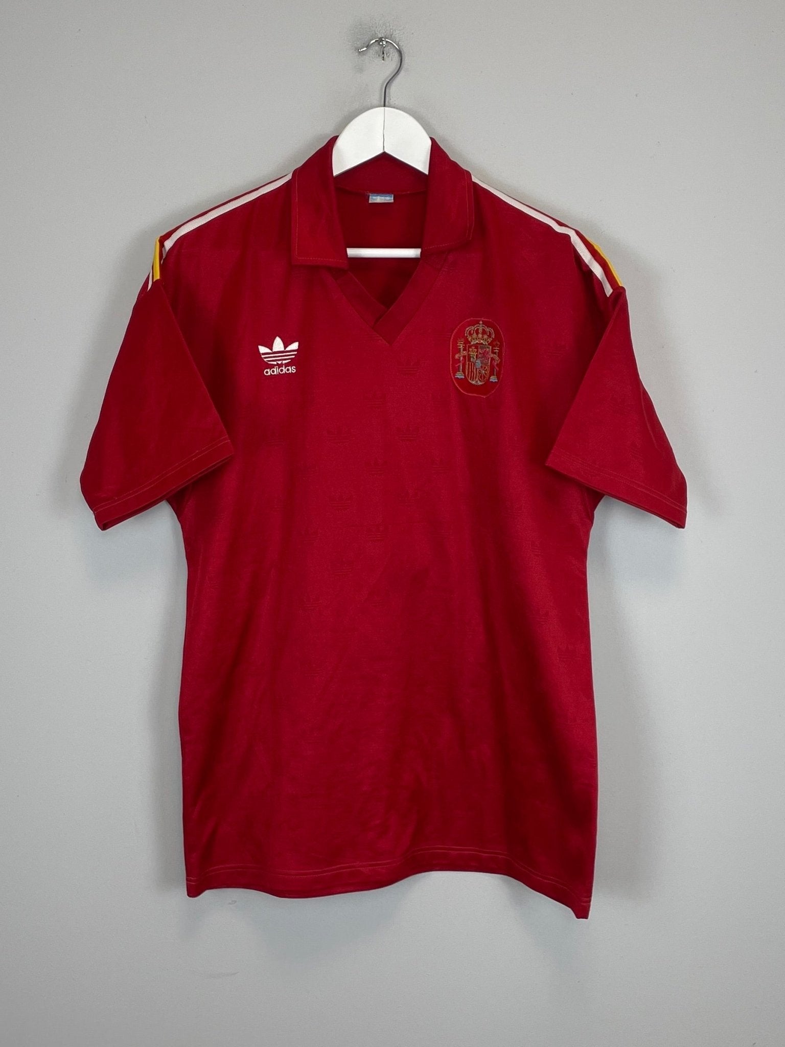 Shop 1981 SPAIN #6 *PLAYER ISSUE* HOME SHIRT (L) ADIDAS, classic football shirts, vintage football shirts & retro soccer jerseys at Cult Kits
