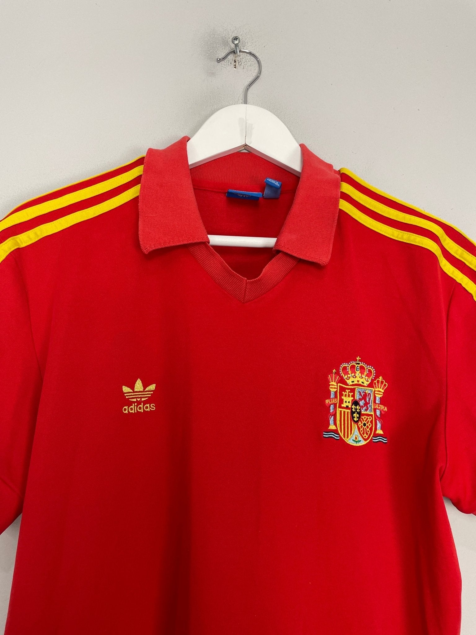 Shop 1982 SPAIN #10 *RE-ISSUE* HOME SHIRT (L) ADIDAS, classic football shirts, vintage football shirts & retro soccer jerseys at Cult Kits