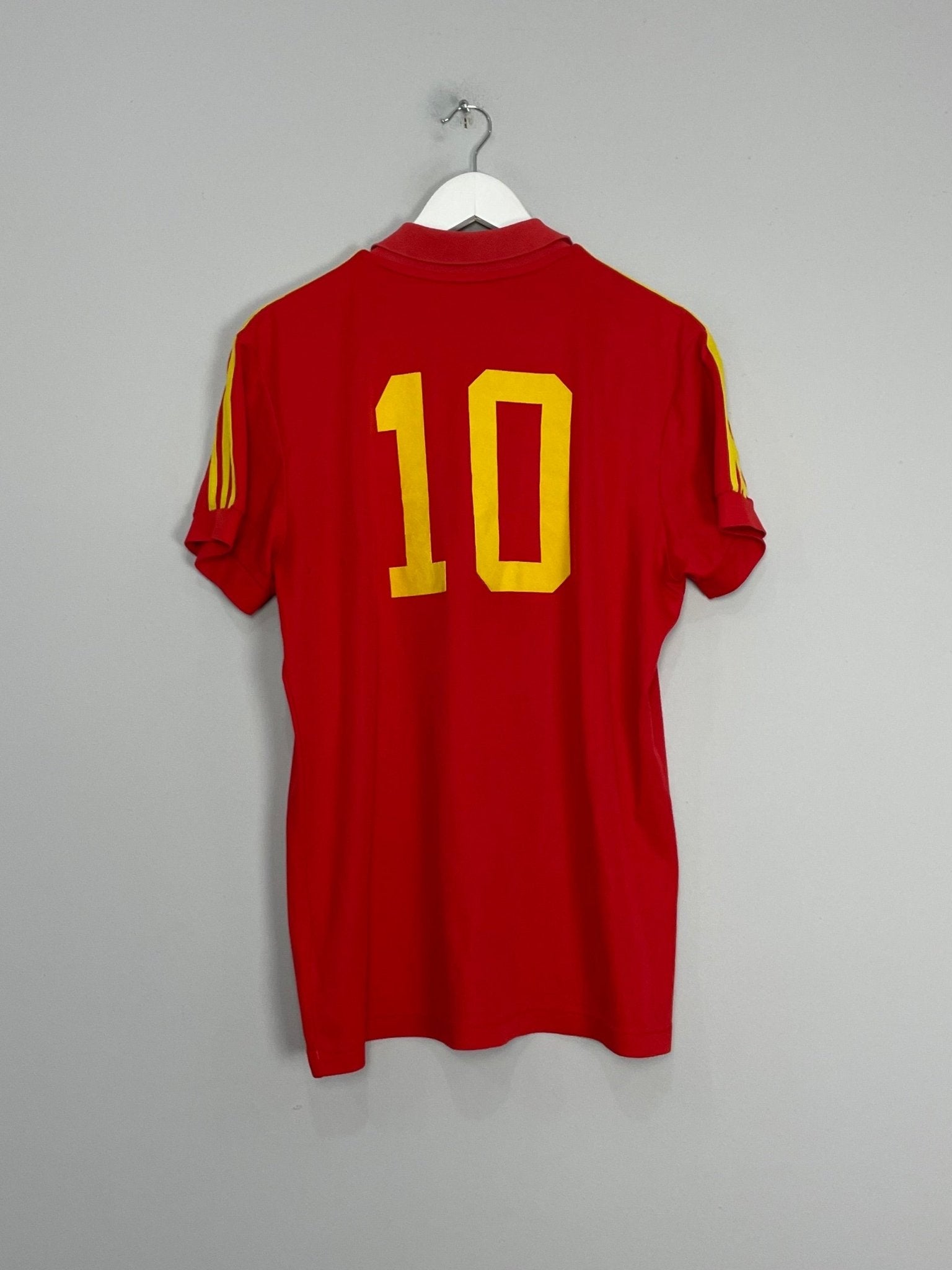 Shop 1982 SPAIN #10 *RE-ISSUE* HOME SHIRT (L) ADIDAS, classic football shirts, vintage football shirts & retro soccer jerseys at Cult Kits
