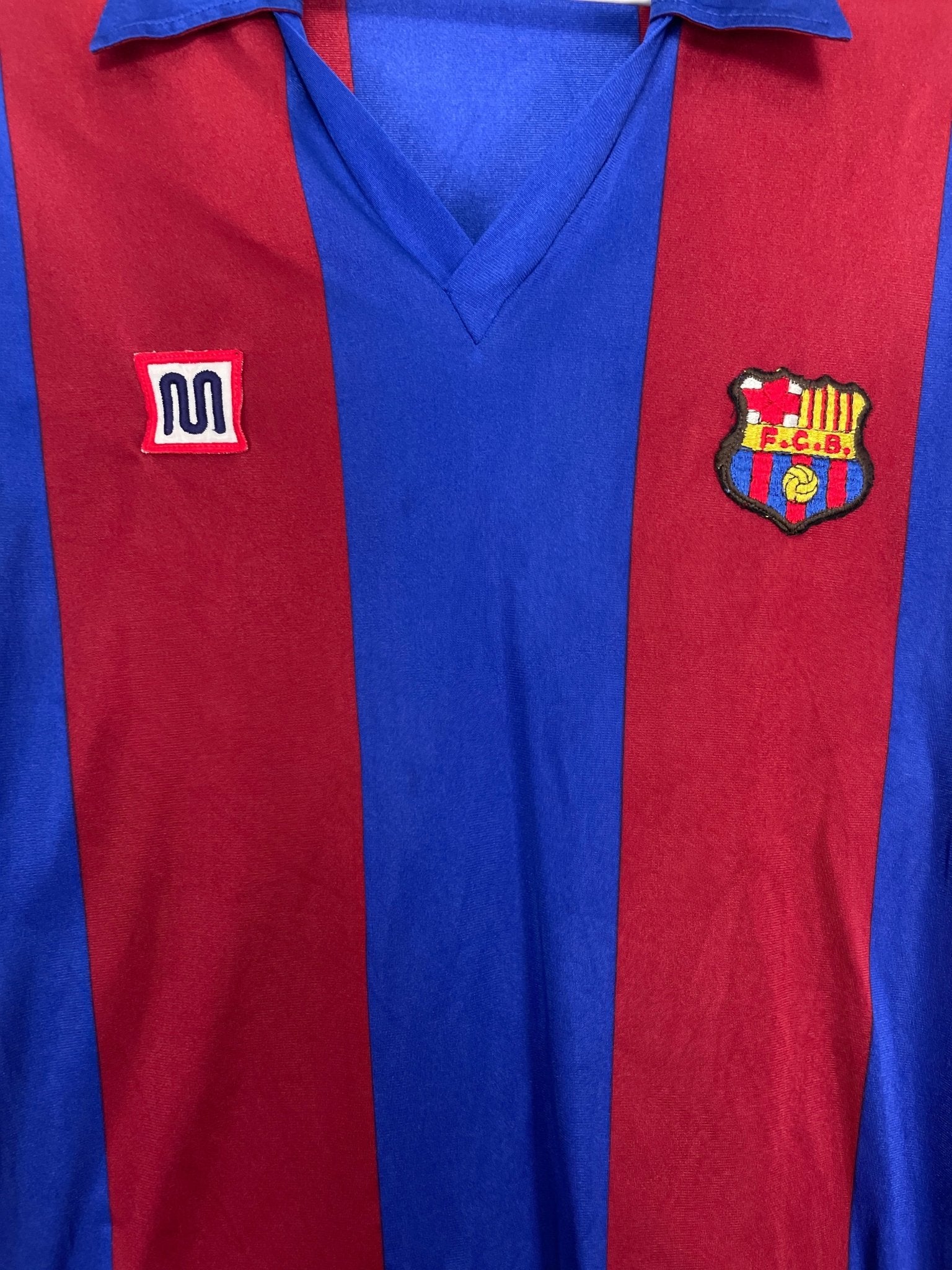 Shop 1982/89 BARCELONA L/S HOME SHIRT (L) MEYBA, classic football shirts, vintage football shirts & retro soccer jerseys at Cult Kits