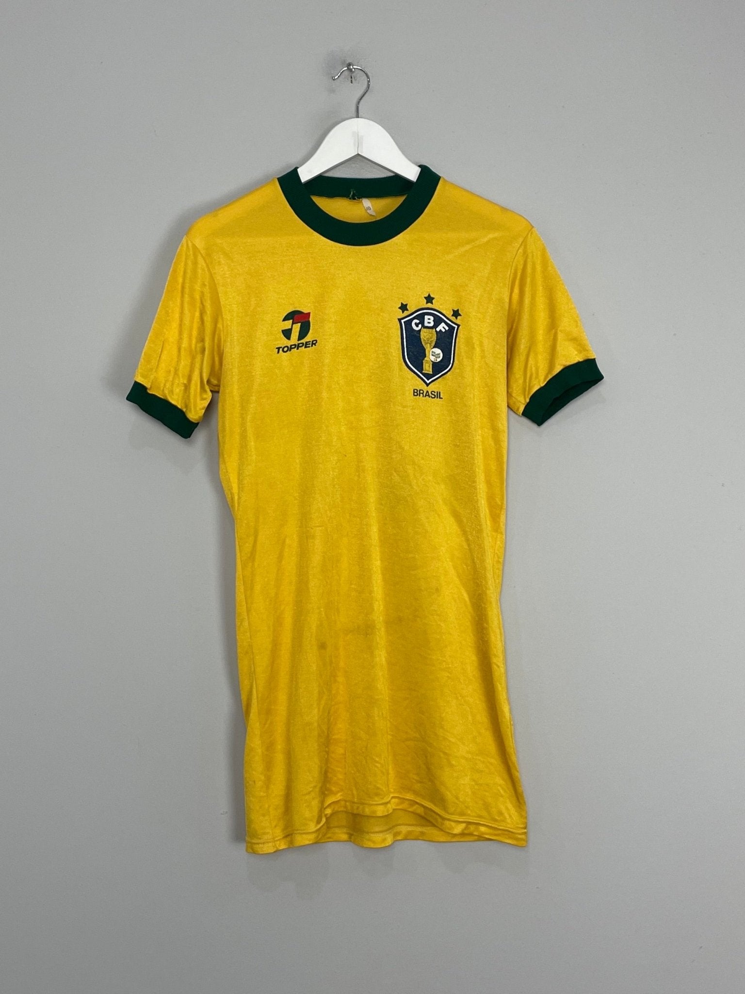 Shop 1983/85 BRAZIL #22 HOME SHIRT (XL) TOPPER, classic football shirts, vintage football shirts & retro soccer jerseys at Cult Kits