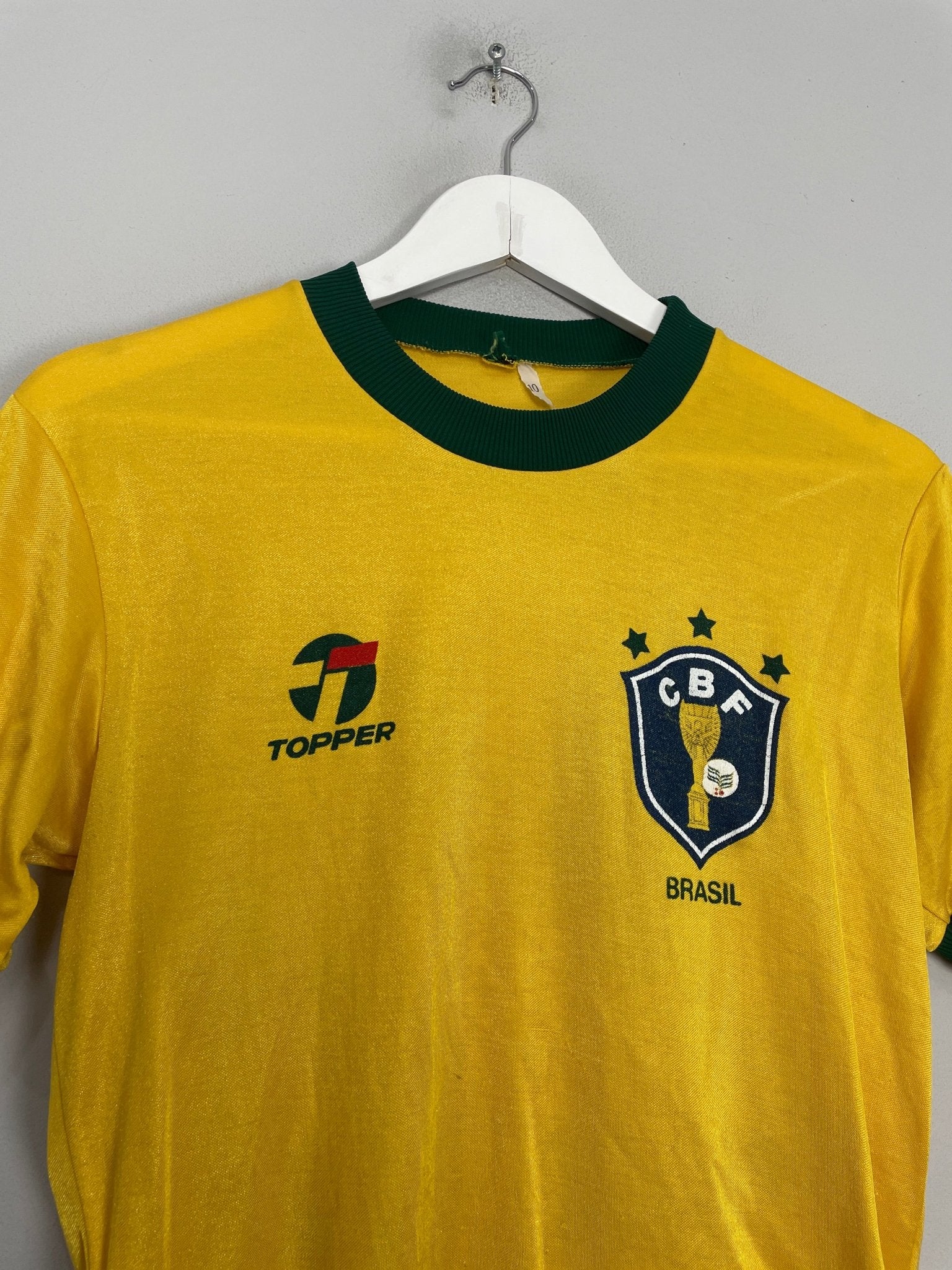 Shop 1983/85 BRAZIL #22 HOME SHIRT (XL) TOPPER, classic football shirts, vintage football shirts & retro soccer jerseys at Cult Kits