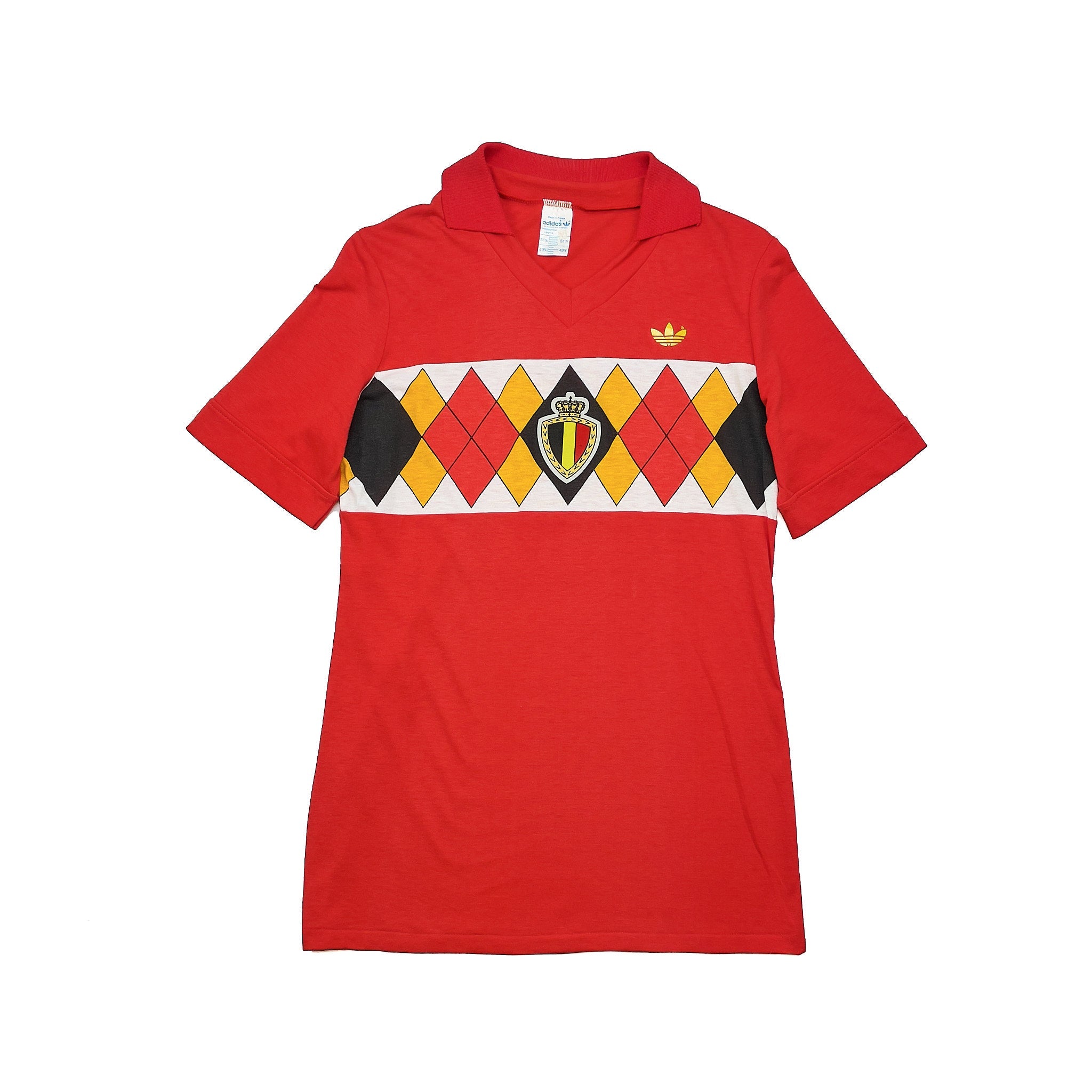 Buy 1984/85 Belgium 8 Home Shirt (L) Adidas ~ Free worldwide shipping ~ Authentic Vintage Football Shirts from Cult Kits