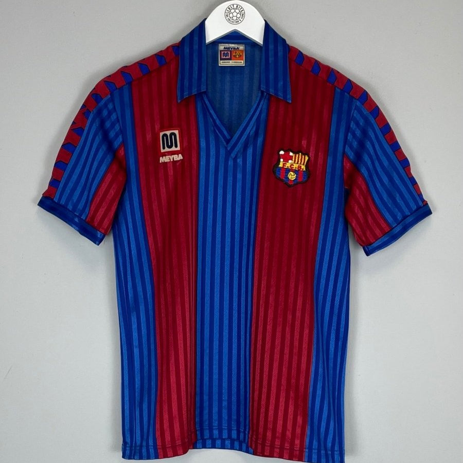 1984/89 BARCELONA HOME SHIRT (S) MEYBA - Cult Kits - Small - Buy Vintage Football Shirts, Authentic Retro Football Shirts For Sale, Classic Football Shirts & Soccer Jersey