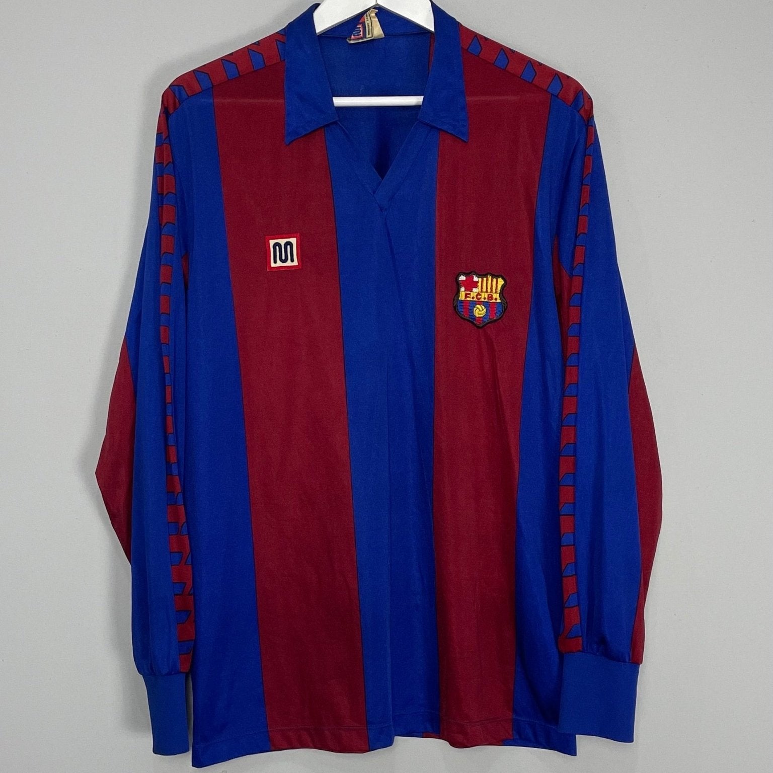Shop 1984/89 BARCELONA L/S HOME SHIRT (L) MEYBA, classic football shirts, vintage football shirts & retro soccer jerseys at Cult Kits
