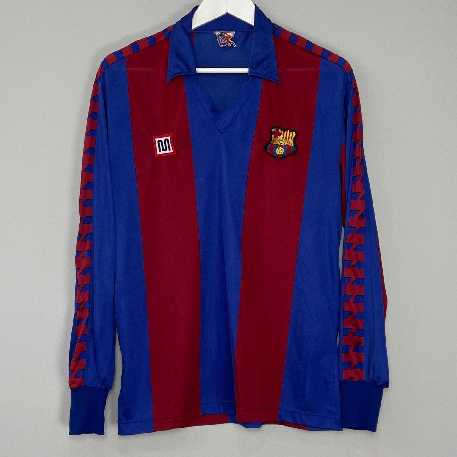 Shop 1984/89 BARCELONA L/S HOME SHIRT (M) MEYBA, classic football shirts, vintage football shirts & retro soccer jerseys at Cult Kits