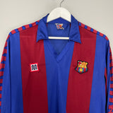 Shop 1984/89 BARCELONA L/S HOME SHIRT (M) MEYBA, classic football shirts, vintage football shirts & retro soccer jerseys at Cult Kits