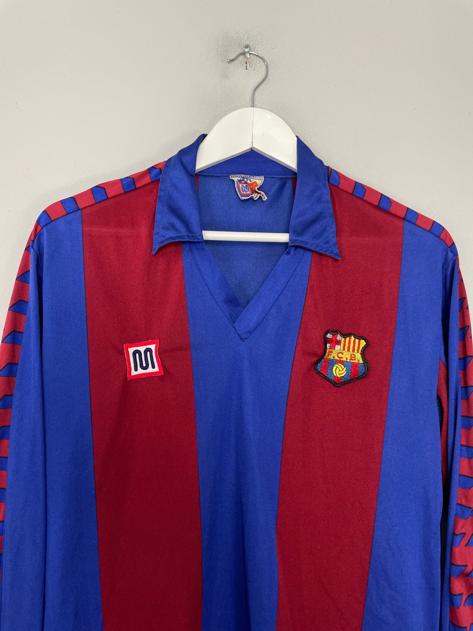 Shop 1984/89 BARCELONA L/S HOME SHIRT (M) MEYBA, classic football shirts, vintage football shirts & retro soccer jerseys at Cult Kits