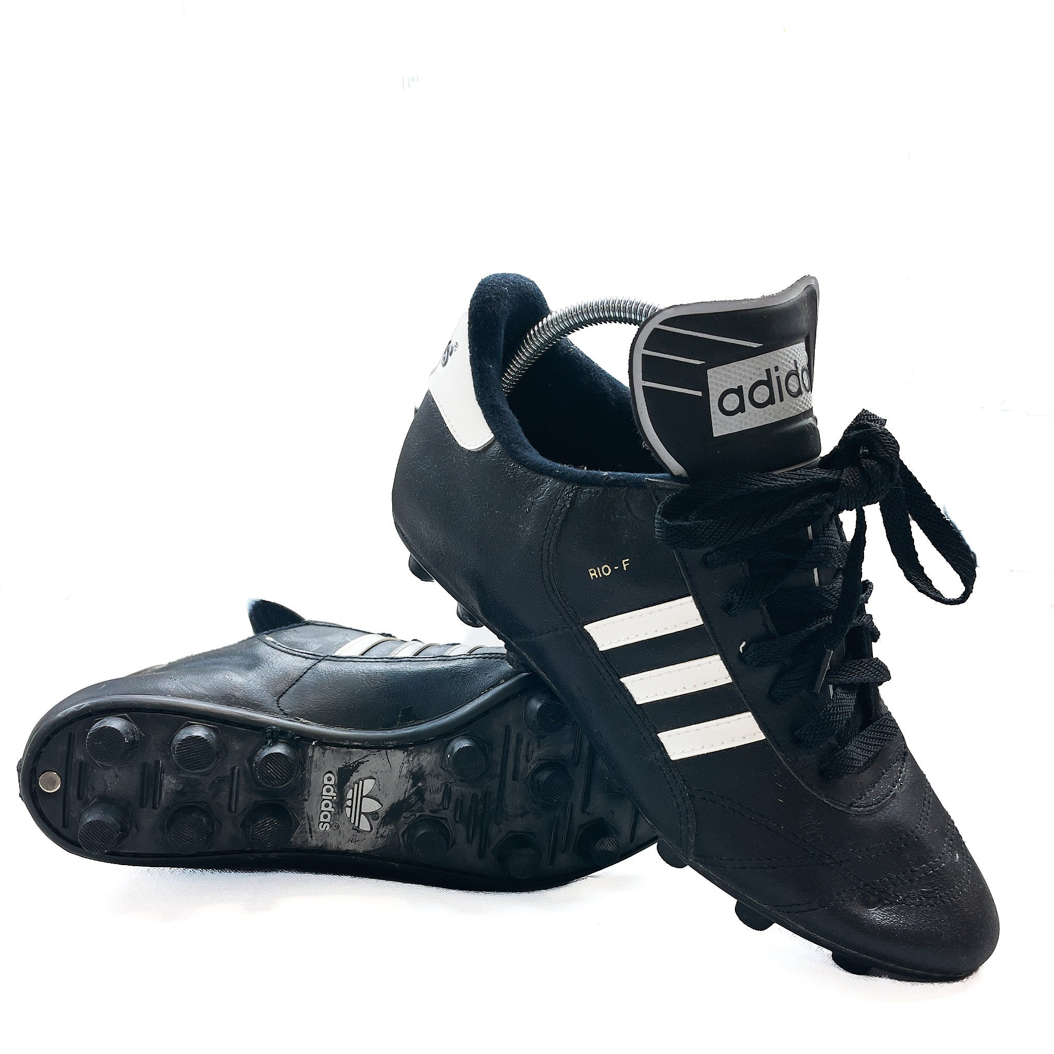 Buy 1985 Adidas 'Rio F' Football Boots (8.5) ~ Free worldwide shipping ~ Authentic Vintage Football Shirts from Cult Kits