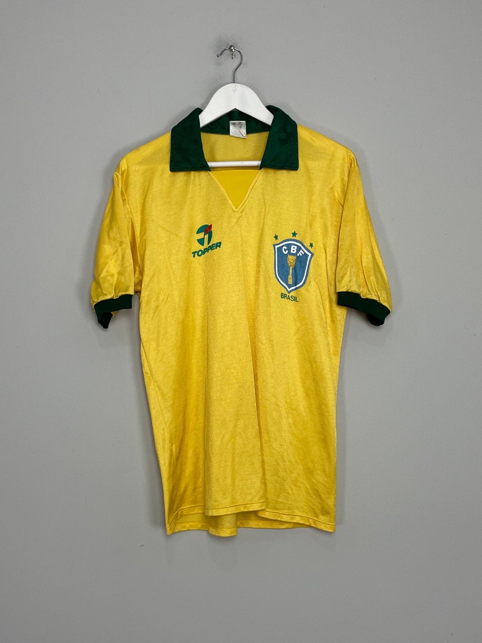 Shop 1985/88 BRAZIL HOME SHIRT (M) TOPPER, classic football shirts, vintage football shirts & retro soccer jerseys at Cult Kits