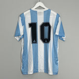 Shop 1986 ARGENTINA *RE-ISSUE* #10 HOME SHIRT (L) LE COQ, classic football shirts, vintage football shirts & retro soccer jerseys at Cult Kits