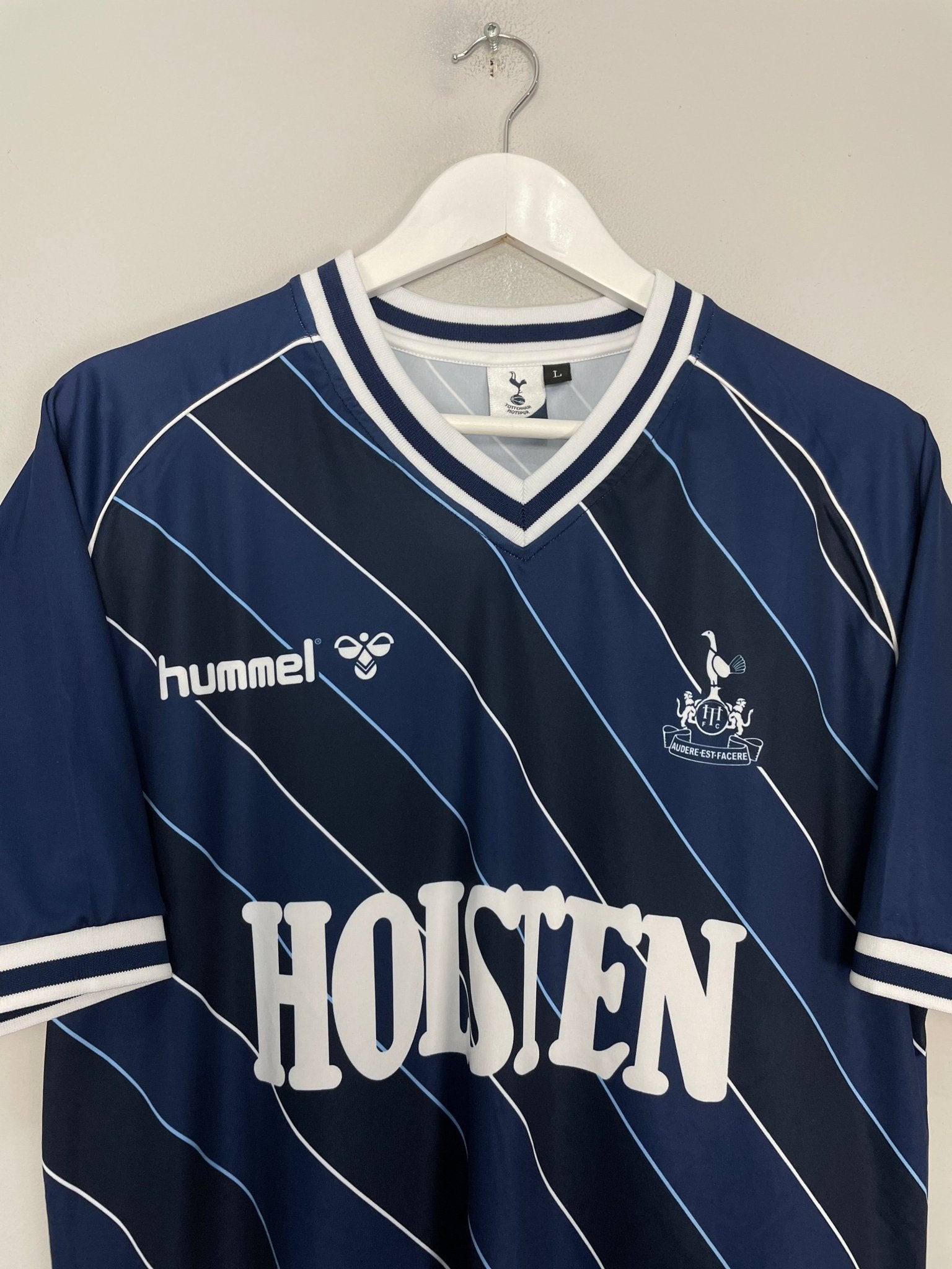Shop 1986 TOTTEHAM *RE-ISSUE* AWAY SHIRT (L) HUMMEL, classic football shirts, vintage football shirts & retro soccer jerseys at Cult Kits