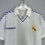 Shop 1986/88 REAL MADRID *MINT* HOME SHIRT (L) HUMMEL, classic football shirts, vintage football shirts & retro soccer jerseys at Cult Kits