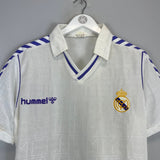 Shop 1986/88 REAL MADRID *MINT* HOME SHIRT (L) HUMMEL, classic football shirts, vintage football shirts & retro soccer jerseys at Cult Kits