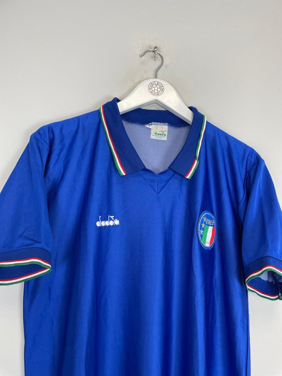 1986/91 ITALY 15 (BAGGIO) HOME SHIRT (L) DIADORA - Cult Kits - Large - Buy Vintage Football Shirts, Authentic Retro Football Shirts For Sale, Classic Football Shirts & Soccer Jersey