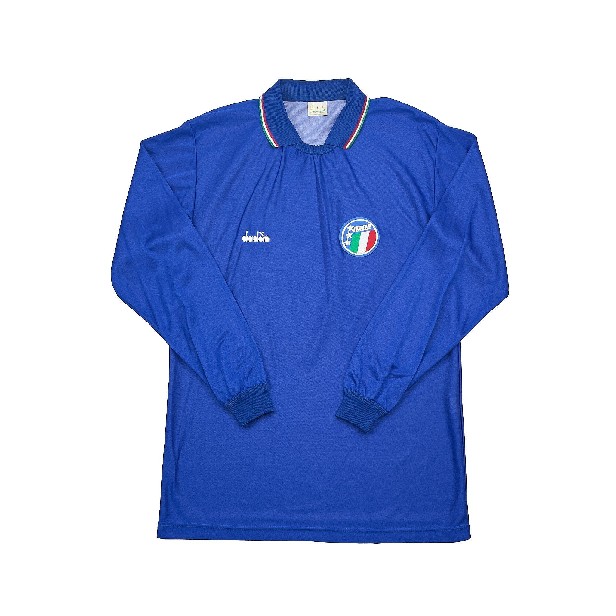 Buy 1986/91 Italy 15 (Baggio) L/S Home Shirt (L) Diadora ~ Free worldwide shipping available ~ Authentic Vintage Football Shirts from Cult Kits