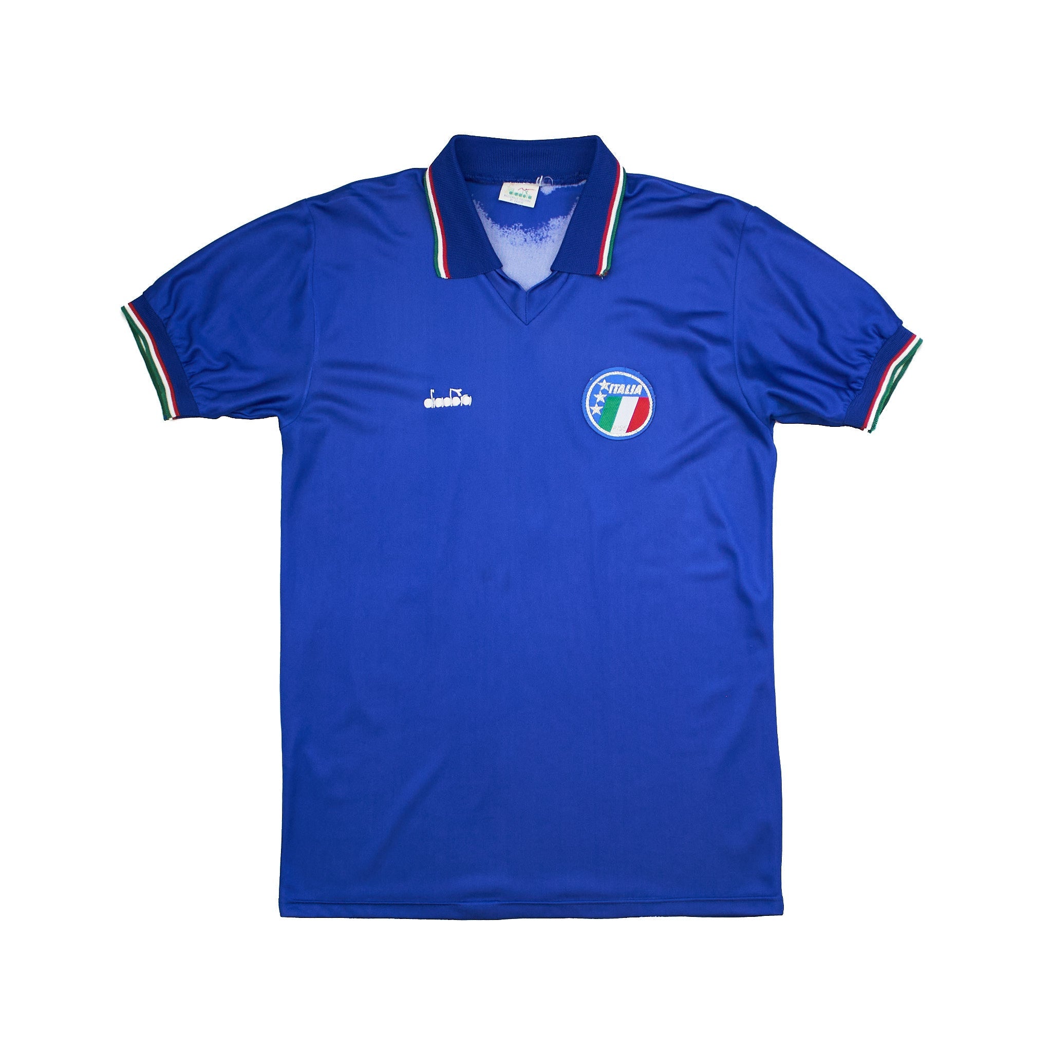 Buy 1986/91 Italy 7 Maldini Home Shirt (S) Diadora ~ Free worldwide shipping ~ Authentic Vintage Football Shirts from Cult Kits