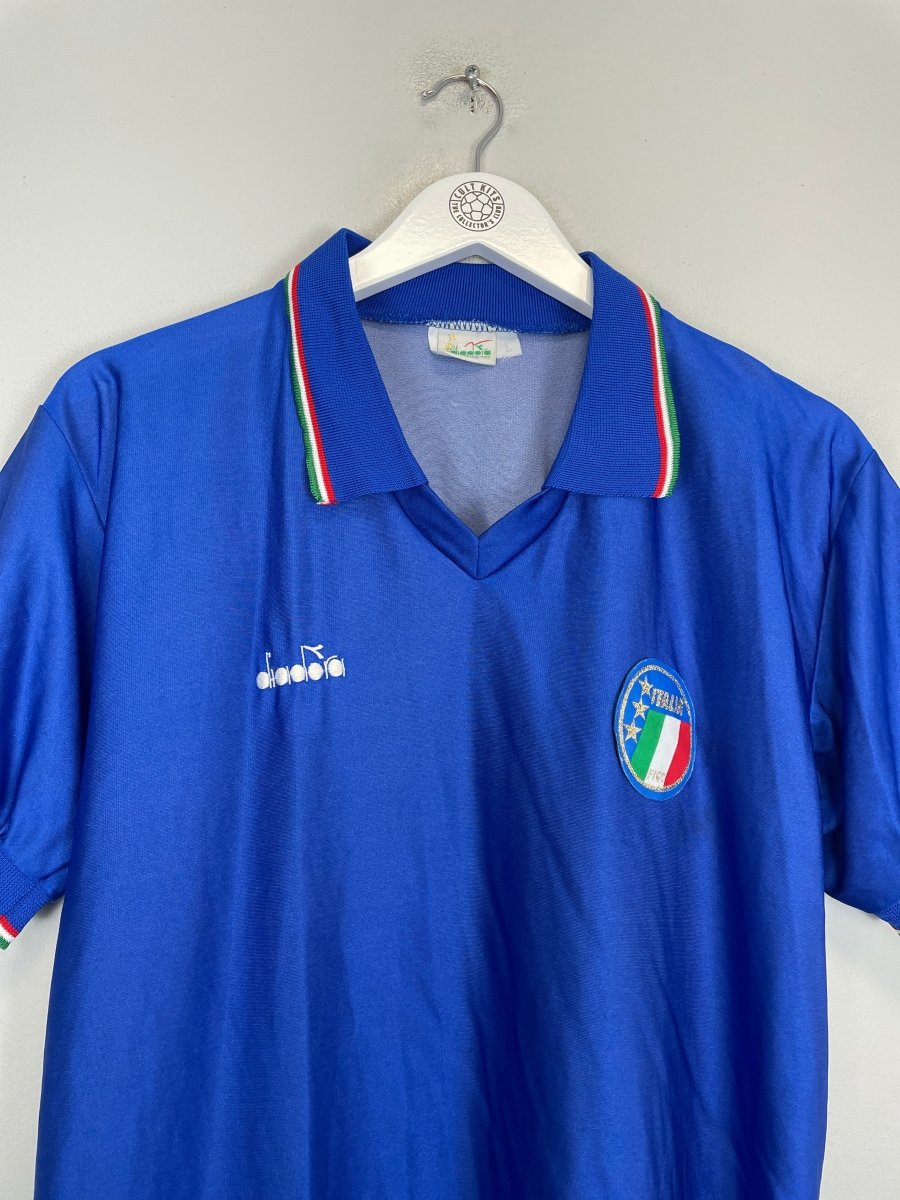 1986/91 ITALY HOME SHIRT (L) DIADORA - Cult Kits - Large - Buy Vintage Football Shirts, Authentic Retro Football Shirts For Sale, Classic Football Shirts & Soccer Jersey